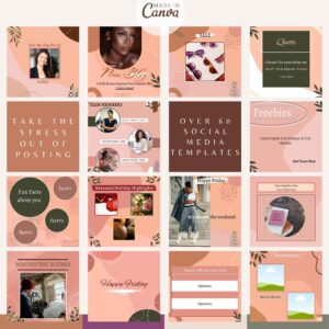 Social Media Editable Canva Templates – Rosalina Aesthetic Bundle for Beauty, Fashion & Wellness